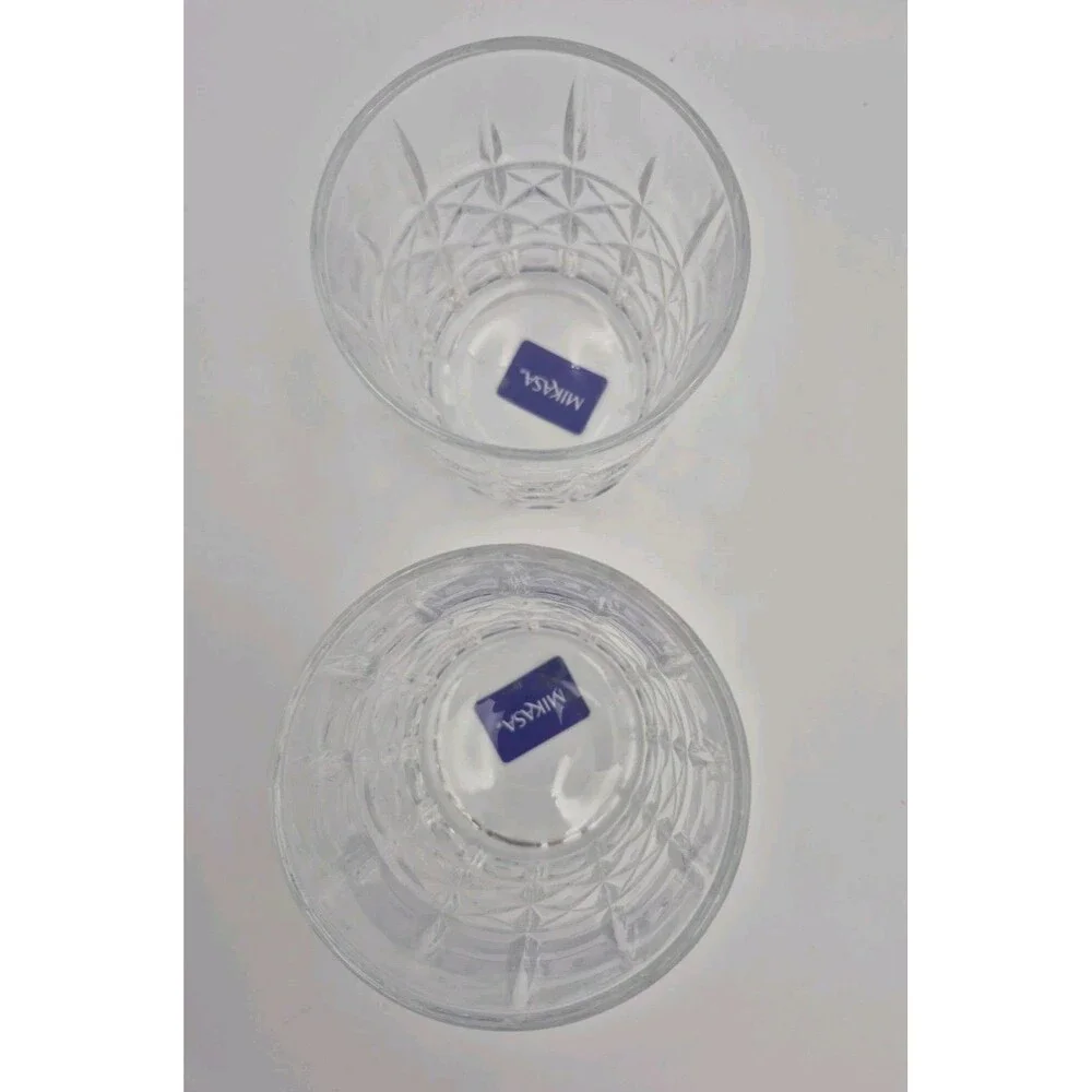 Mikasa Double Old Fashioned Fine Lead-Free Crystal Glasses Set Of 4 - 10oz New